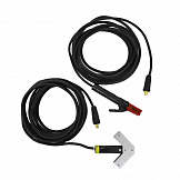 Комплект сварочных кабелей с подключением Байонет, клемма заземления магнитная угловая